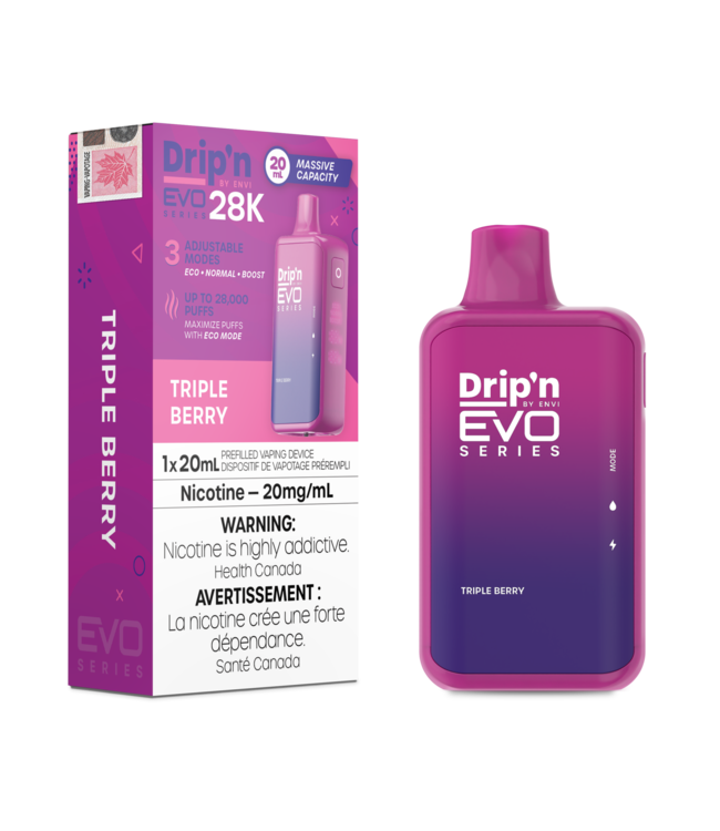DRIP'N EVO 28K Disposable 20ml Triple Berry (ONTARIO)