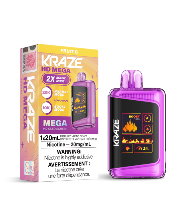 KRAZE HD MEGA 20K Disposable 20ml Fruit G (ONTARIO)