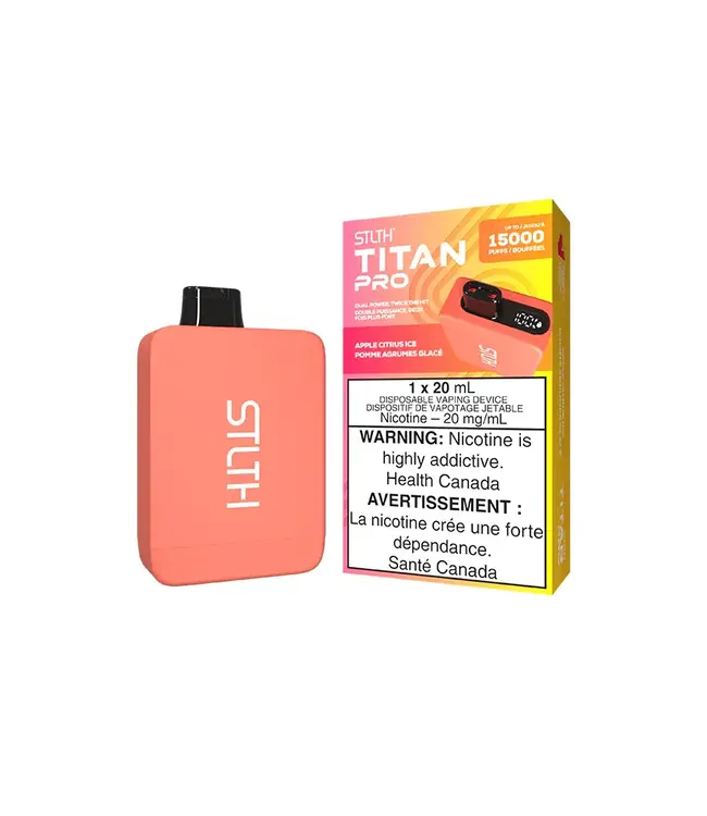 STLTH TITAN PRO 15,000 Puff Disposable (single) Apple Citrus Ice (ONTARIO)