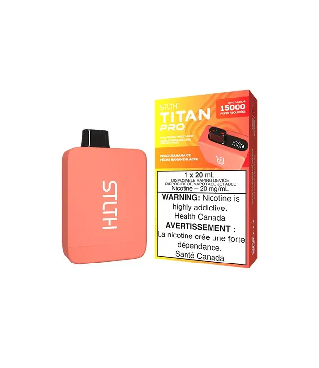 STLTH TITAN PRO 15,000 Puff Disposable (single) Peach Banana Ice (ONTARIO)