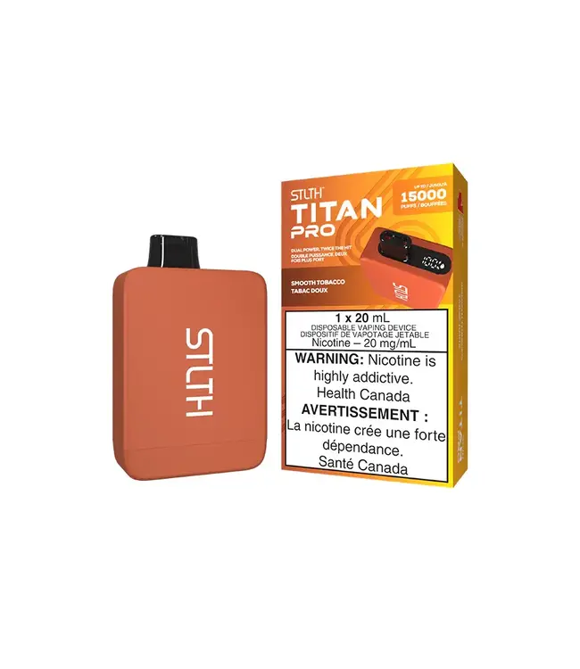 STLTH TITAN PRO 15,000 Puff Disposable (single) Smooth Tobacco (ONTARIO)