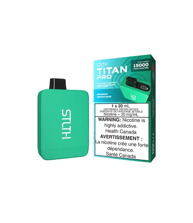 STLTH TITAN PRO 15,000 Puff Disposable (single) Spearmint (ONTARIO)