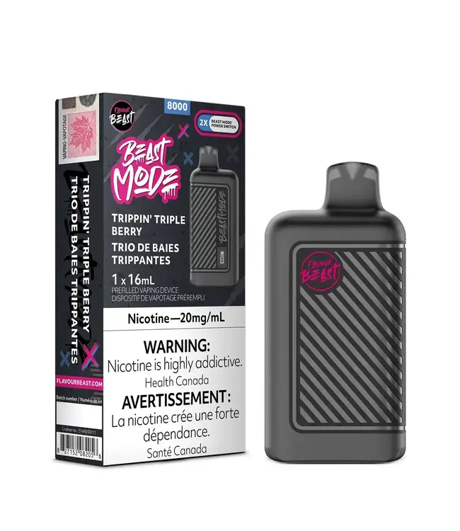 FLAVOUR BEAST MODE 8K Disposable 16ml Trippin' Triple Berry (ONTARIO)