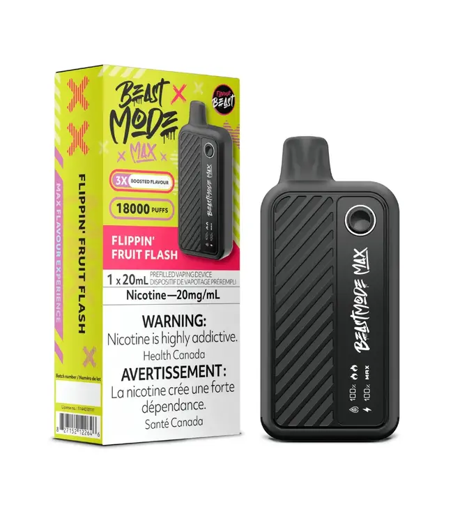 FLAVOUR BEAST MODE MAX 18K Disposable 20ml Flippin Fruit Flash (ONTARIO)