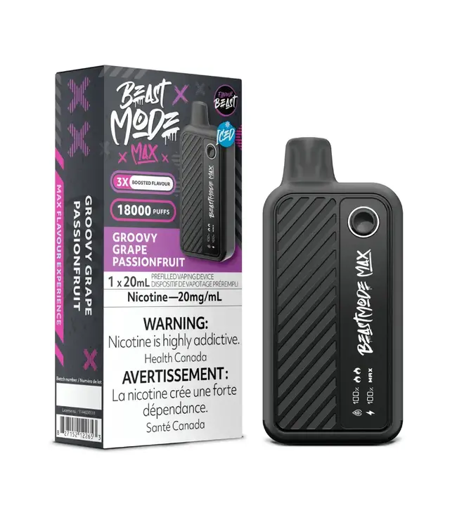 FLAVOUR BEAST MODE MAX 18K Disposable 20ml Groovy Grape Passionfruit (ONTARIO)