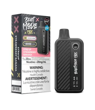 FLAVOUR BEAST MODE MAX 18K Str8 Up Strawberry Banana Iced (ONTARIO)