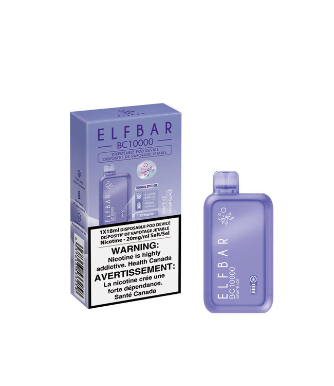 ELF BAR 10K Disposable 18ml Grape Ice (ONTARIO)