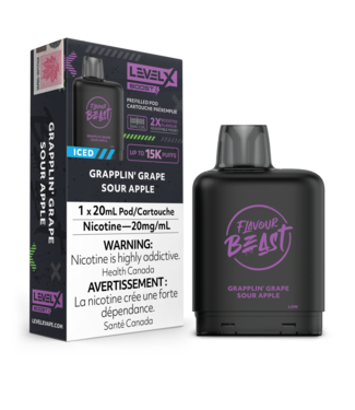 LEVEL X BOOST - FLAVOUR BEAST Grapplin Grape Sour Apple Iced (ONTARIO)