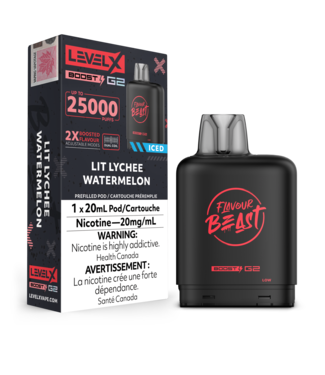 LEVEL X BOOST - FLAVOUR BEAST Lit Lychee Watermelon Iced (ONTARIO)