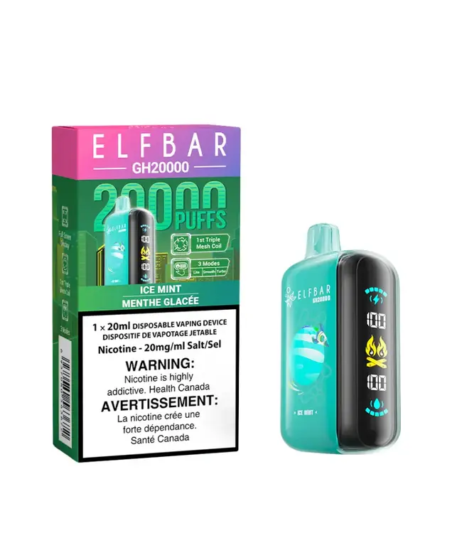 ELF BAR 20K Disposable 20ml Ice Mint (ONTARIO)