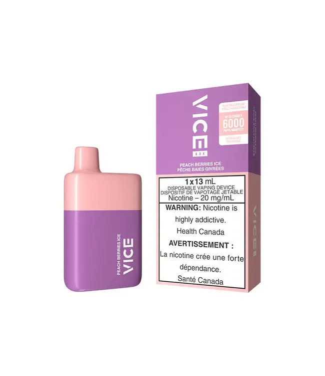 VICE BOX 6000 Disposable 13ml Peach Berries Ice (ONTARIO)