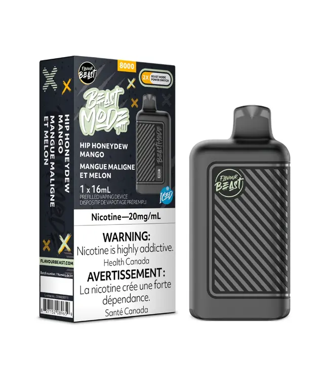 FLAVOUR BEAST MODE 8K Disposable Hip Honeydew Mango Iced (ONTARIO)