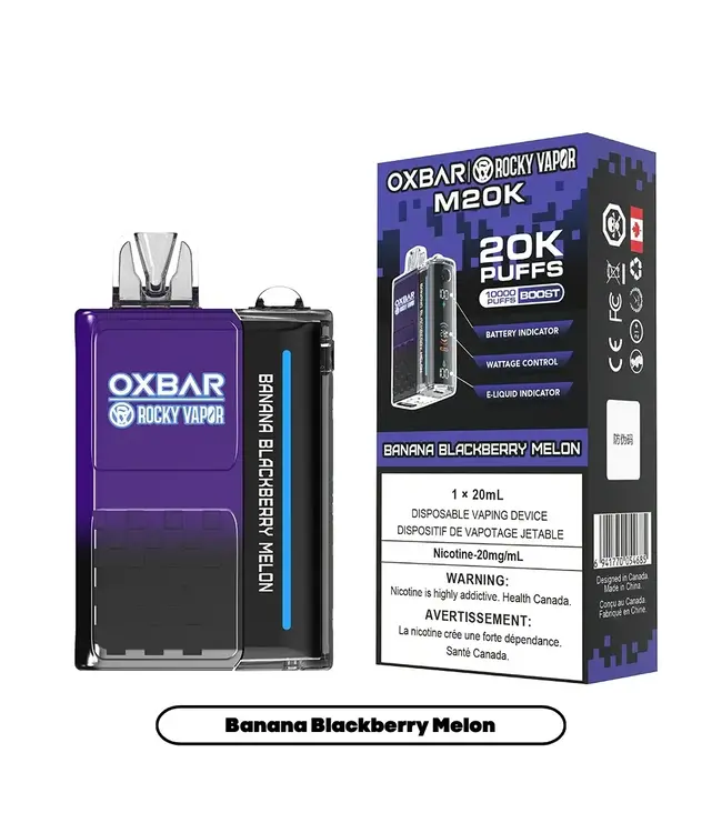 OXBAR 20K Disposable 20ml Banana Blackberry Melon (ONTARIO)