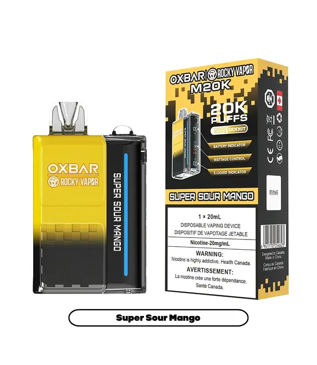 OXBAR 20K Disposable 20ml Super Sour Mango (ONTARIO)