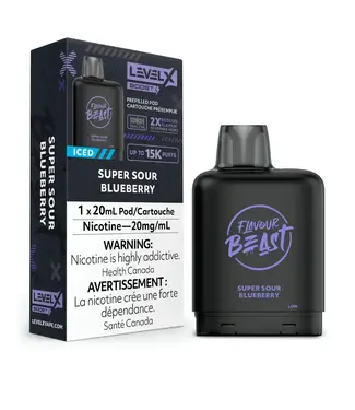 LEVEL X BOOST - FLAVOUR BEAST Super Sour Blueberry Iced (ONTARIO)