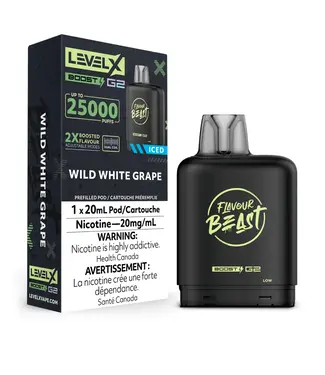 LEVEL X BOOST - FLAVOUR BEAST Wild White Grape Iced (ONTARIO)