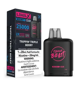 LEVEL X BOOST - FLAVOUR BEAST Trippin' Triple Berry (ONTARIO)