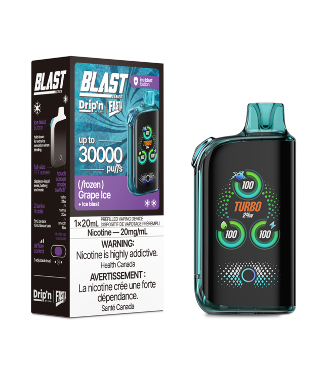 DRIP'N FASTA BLAST 30K Disposable 20ml Grape Ice (ONTARIO)