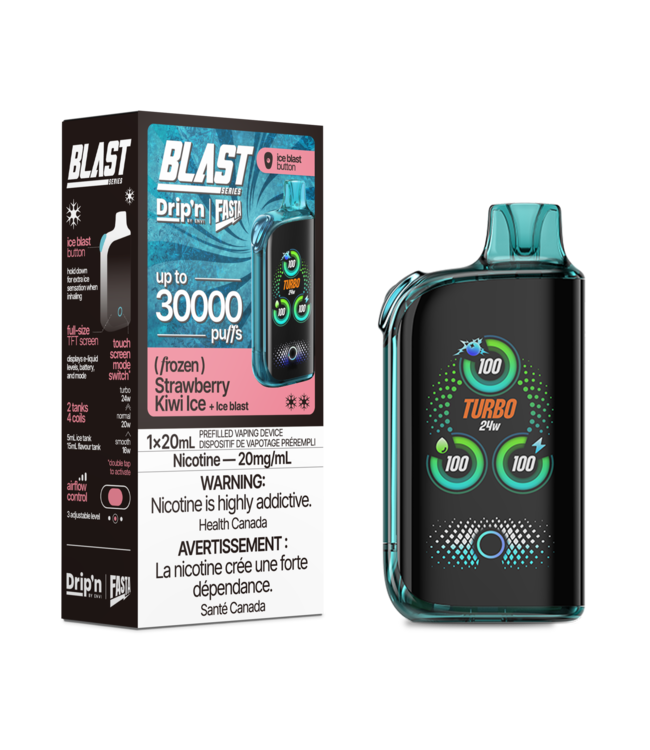 DRIP'N FASTA BLAST 30K Disposable 20ml Strawberry Kiwi Ice (ONTARIO)