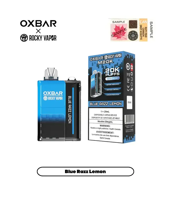 OXBAR 20K Disposable 20ml Blue Razz Lemon (ONTARIO)