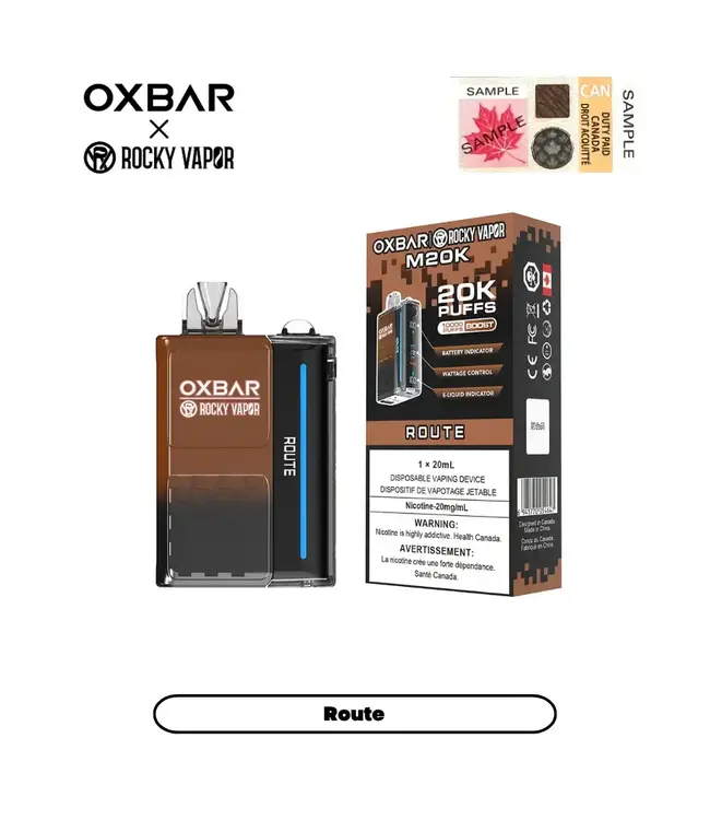 OXBAR 20K Disposable 20ml Route (ONTARIO)