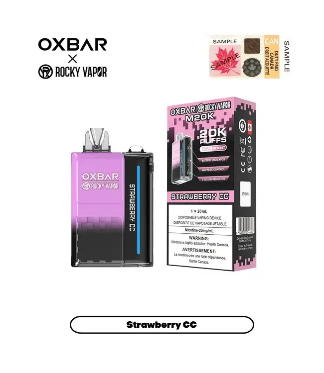 OXBAR 20K Disposable 20ml Strawberry CC (ONTARIO)