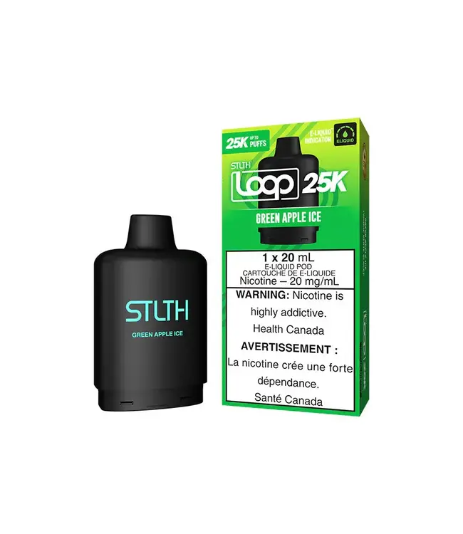 STLTH LOOP 25K (1pk) 20ml Pod - Green Apple Ice (ONTARIO)