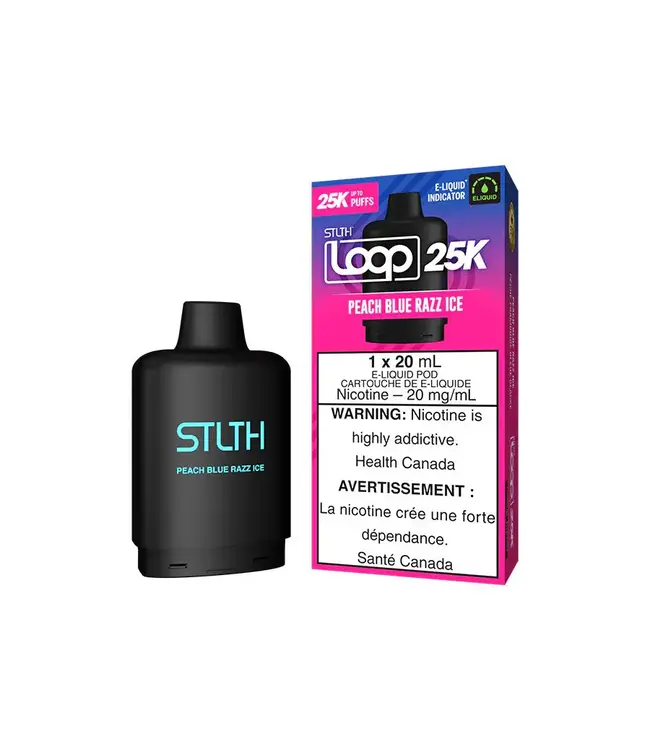 STLTH LOOP 25K (1pk) 20ml Pod - Peach Blue Razz Ice (ONTARIO)