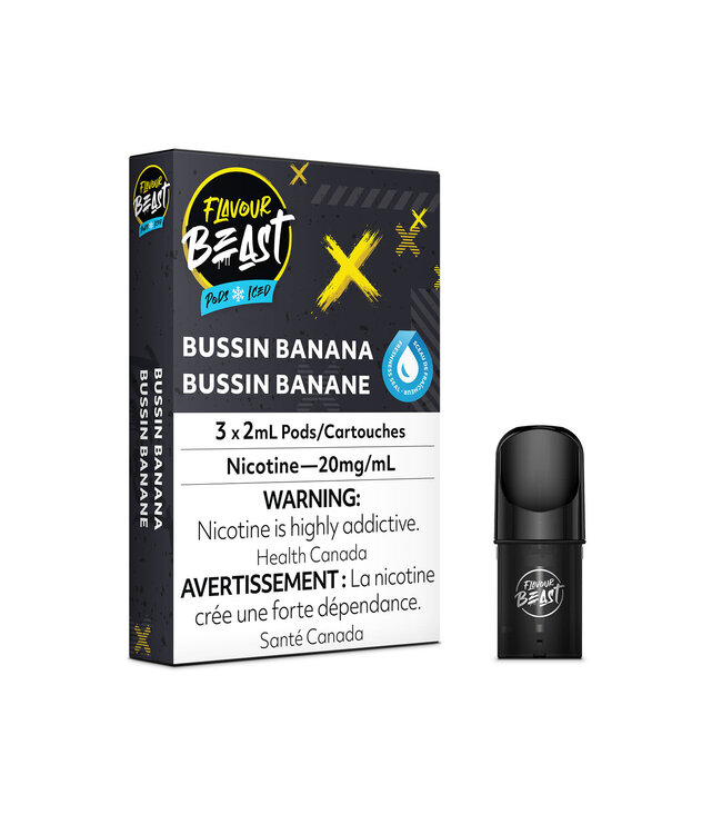 Flavour Beast Pods (3pk) Bussin Banana (Iced) (ONTARIO)