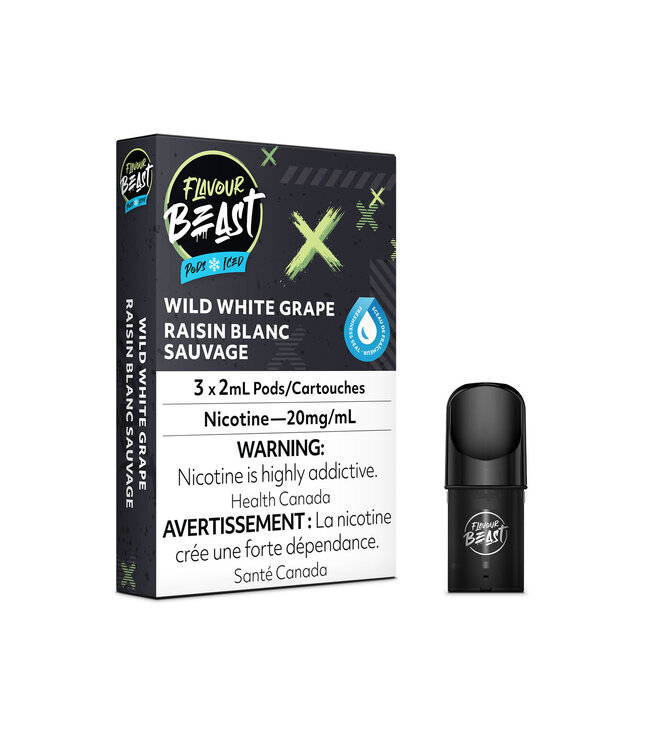 Flavour Beast Pods (3pk) Wild White Grape (Iced) (ONTARIO)