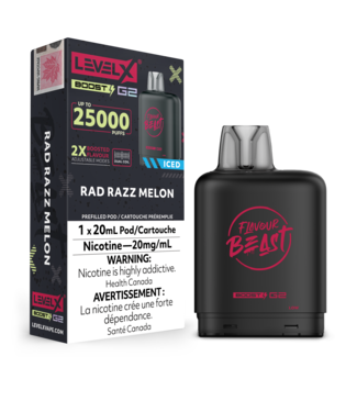 LEVEL X BOOST - FLAVOUR BEAST Rad Razz Melon Iced (ONTARIO)
