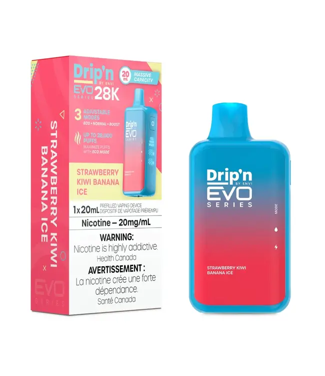 DRIP'N EVO 28K Disposable 20ml Strawberry Kiwi Banana Ice (ONTARIO)