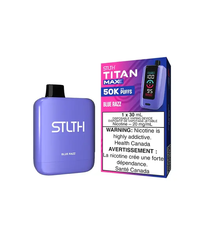 STLTH TITAN MAX 50,000 Puff Disposable (single) Blue Razz (ONTARIO)