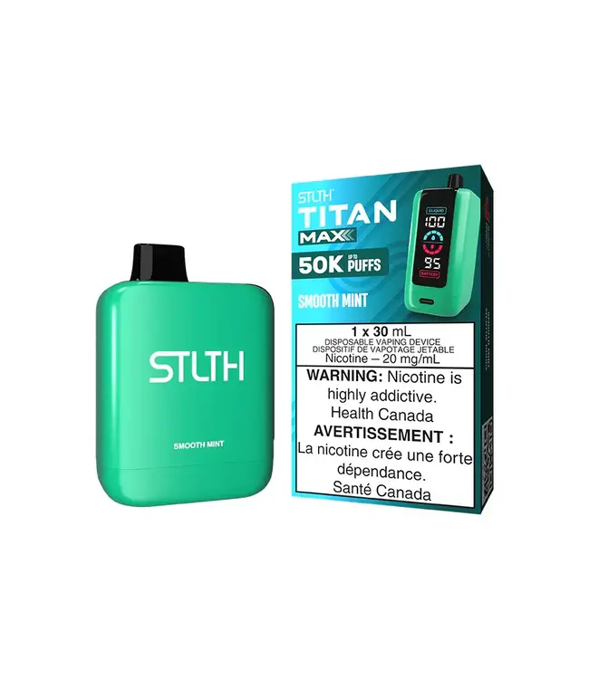 STLTH TITAN MAX 50,000 Puff Disposable (single) Smooth Mint (ONTARIO)