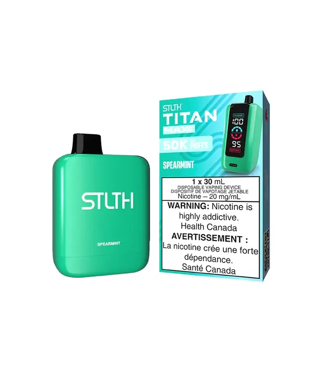 STLTH TITAN MAX 50,000 Puff Disposable (single) Spearmint (ONTARIO)