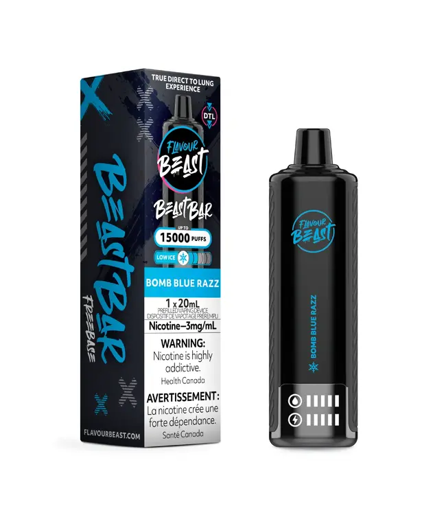 FLAVOUR BEAST BEAST BAR 15K Disposable 20ml Bomb Blue Razz (ONTARIO)