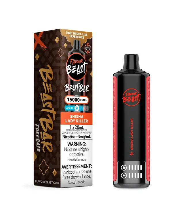 FLAVOUR BEAST BEAST BAR 15K Disposable 20ml Shisha Lady Killer (ONTARIO)