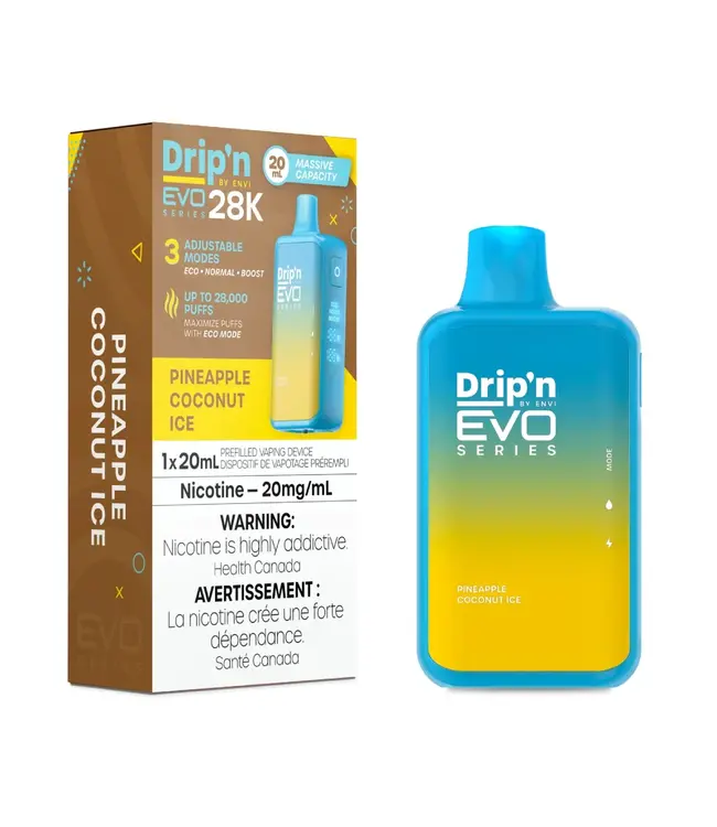 DRIP'N EVO 28K Disposable 20ml Pineapple Coconut Ice (ONTARIO)