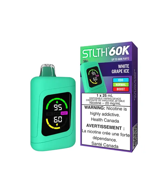 STLTH 60K Disposable 25ml White Grape Ice (ONTARIO)