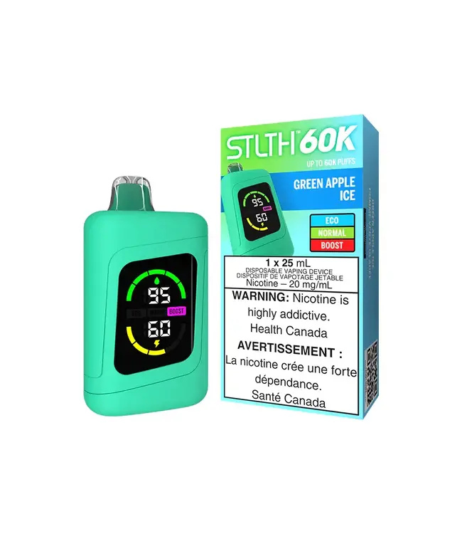 STLTH 60K Disposable 25ml Green Apple Ice (ONTARIO)