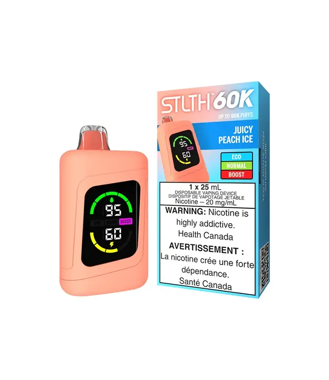 STLTH 60K Disposable 25ml Juicy Peach Ice (ONTARIO)