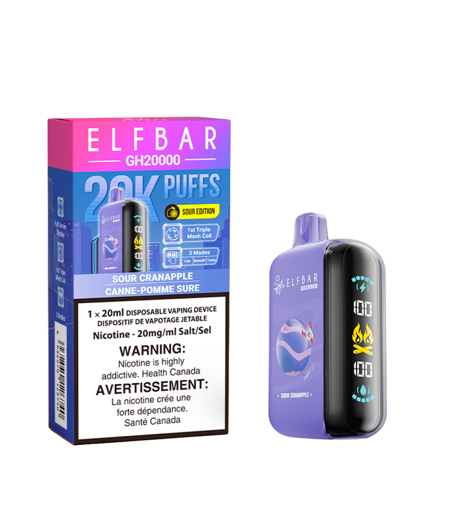 ELF BAR 20K Disposable 20ml Sour Cranapple (ONTARIO)