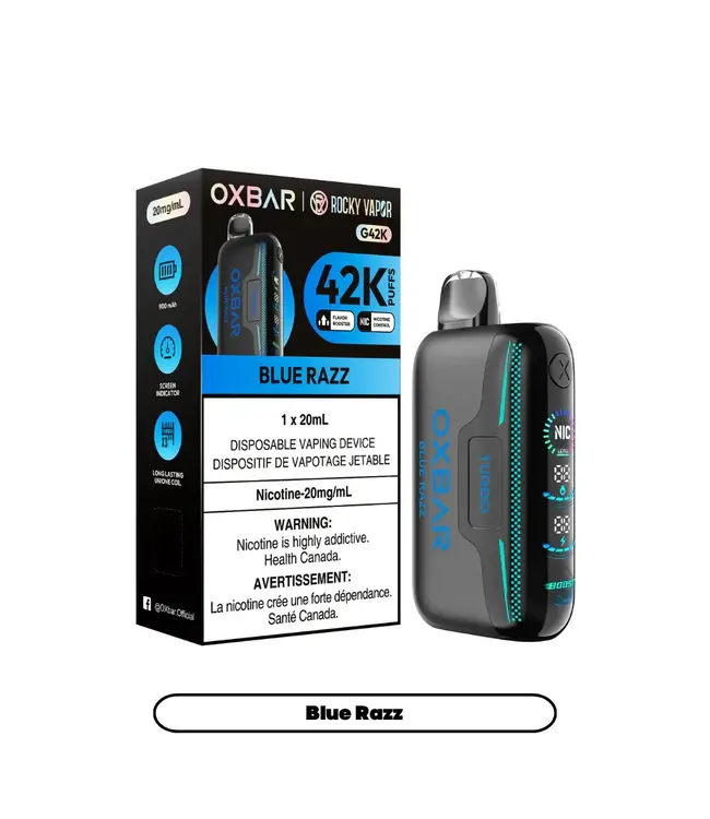 OXBAR 42K Disposable 20ml Blue Razz (ONTARIO)