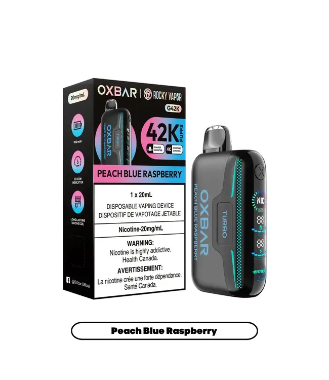 OXBAR 42K Disposable 20ml Peach Blue Raspberry (ONTARIO)
