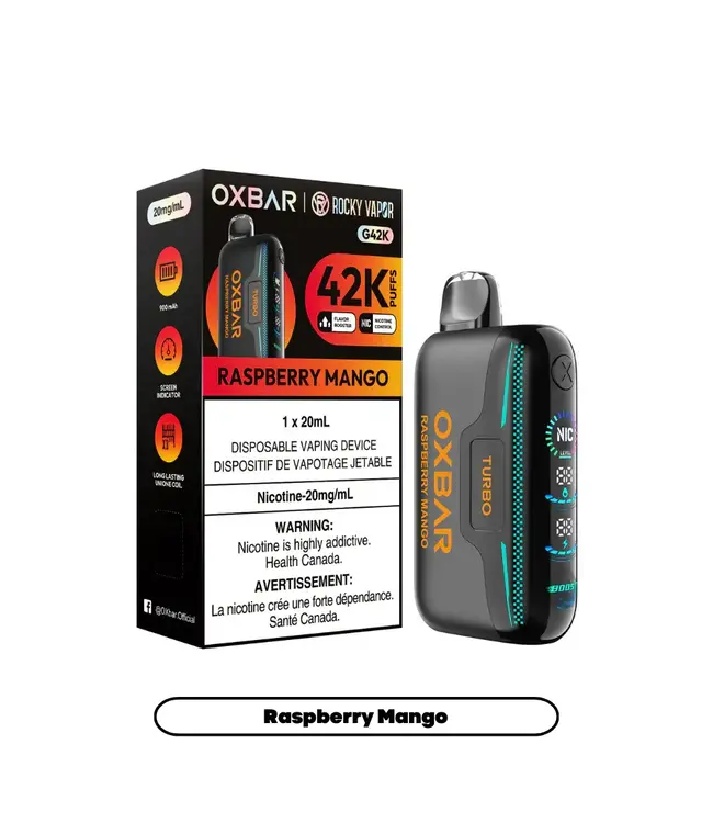 OXBAR 42K Disposable 20ml Raspberry Mango (ONTARIO)