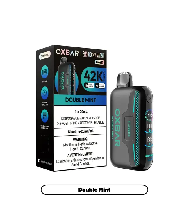 OXBAR 42K Disposable 20ml Double Mint (ONTARIO)
