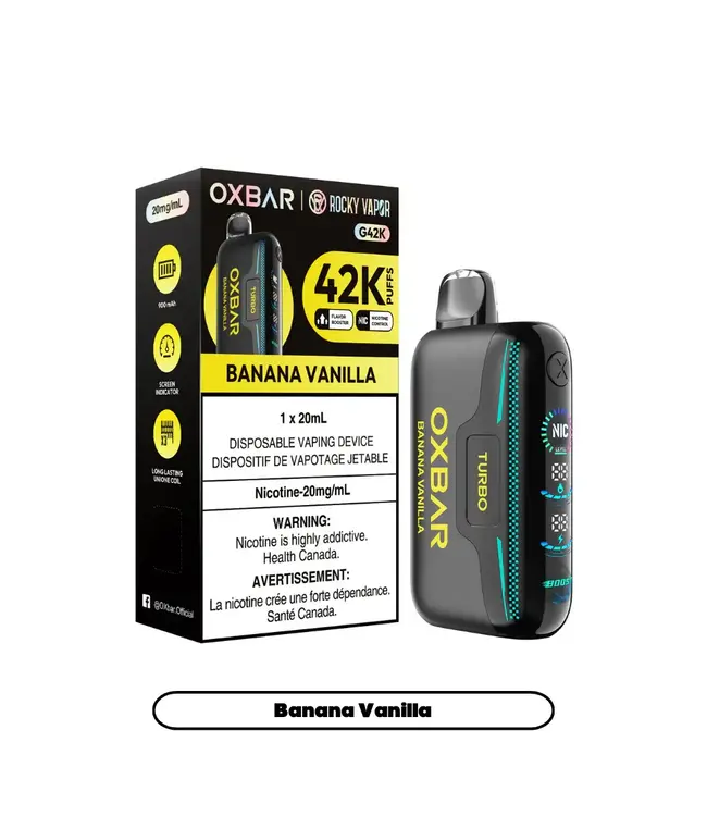 OXBAR 42K Disposable 20ml Banana Vanilla (ONTARIO)