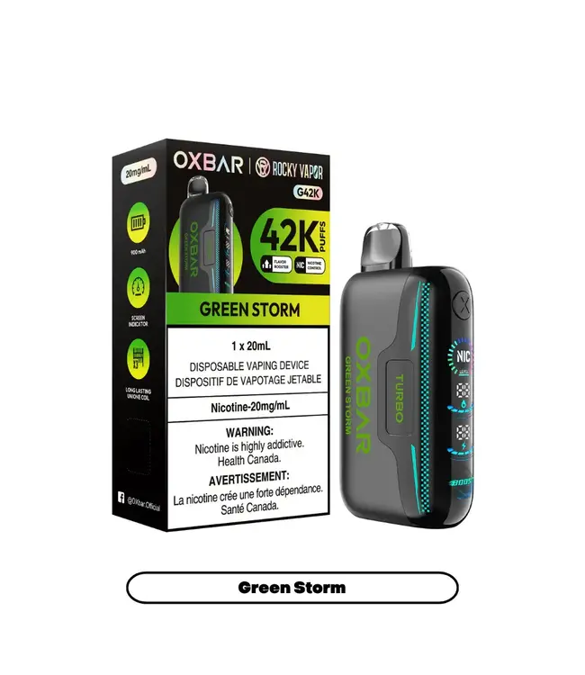 OXBAR 42K Disposable 20ml Green Storm (ONTARIO)