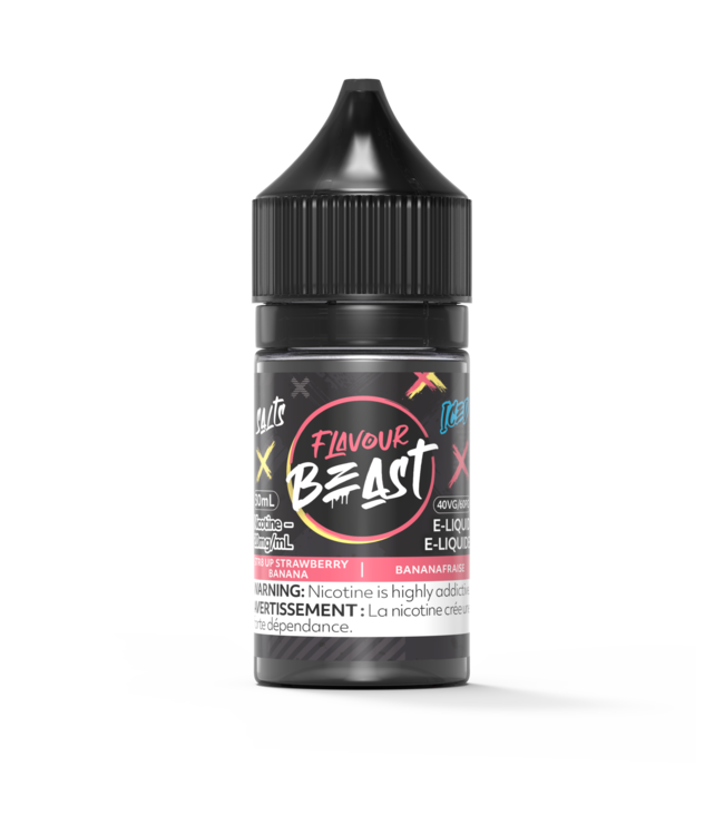 FLAVOUR BEAST SALT Str8 Up Strawberry Banana Iced (ONTARIO)