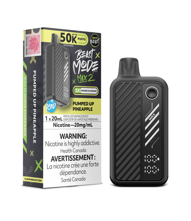 FLAVOUR BEAST MODE MAX 2 - 50K Disposable 20ml Pumped Up Pineapple Iced (ONTARIO)